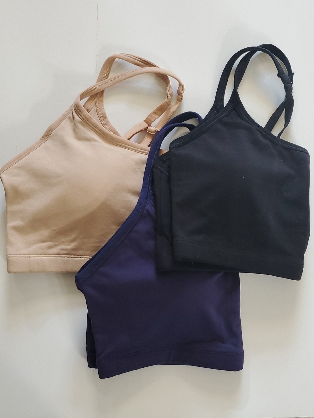 Pact Set Of 3 Everyday Scoop Neck Strappy Bralettes Size M